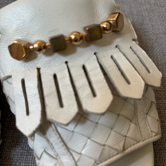 VINTAGE Sesto Meucci Woven Leather Slide Sandals - Picture 2 of 9